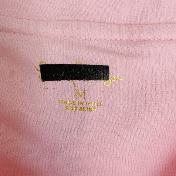 Lilly Pulitzer Rami Sweatshirt M Pink Love Embellished Cruise Resort Old Money - Picture 7 of 7